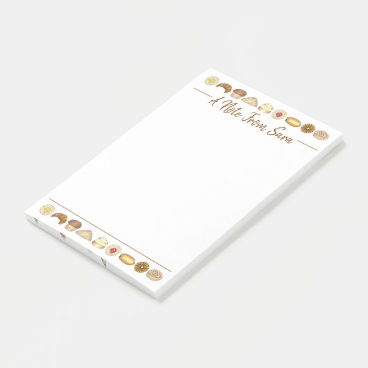 Pastry Tray Croissant Danish Muffin Bked Goods Post-it® Notes (Schuin)
