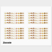 Pastry Tray Croissant Danish Muffin Bked Goods Rechthoekige Sticker (Vel)