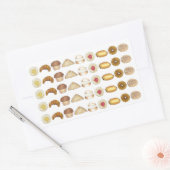 Pastry Tray Croissant Danish Muffin Bked Goods Rechthoekige Sticker (Envelop)