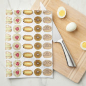 Pastry Tray Croissant Danish Muffin Bked Goods Theedoek (Quarter Fold)