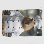 Pastry Vaardigheid: De Culinaire Capybara Golfhanddoek (Horizontaal)