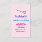 Pastry Whisk Chef & Baker | Elegant Cake Bakery Visitekaartje (Achterkant)