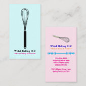 Pastry Whisk Chef & Baker | Elegant Cake Bakery Visitekaartje (Voorkant / Achterkant)