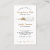 Pastry Whisk logo boho Visitekaartje (Achterkant)