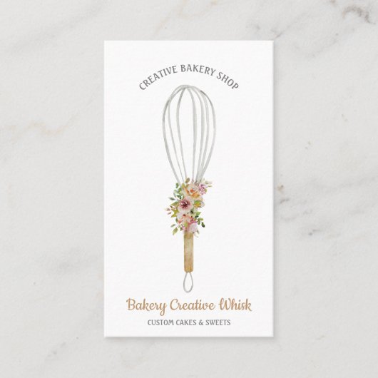 Pastry Whisk logo boho Visitekaartje (Voorkant)
