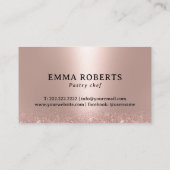 Pastry Whisk Logo Cupcake Bakery Roos Gold Cake Visitekaartje (Achterkant)