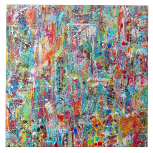 Pasttijd 6 x 6 keramische tapijten tegeltje