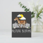 Pasture Bedtime Kinder Good Night Horse Boerderij  Briefkaart (Staand voorkant)