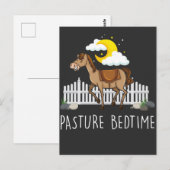 Pasture Bedtime Kinder Good Night Horse Boerderij  Briefkaart (Voorkant / Achterkant)