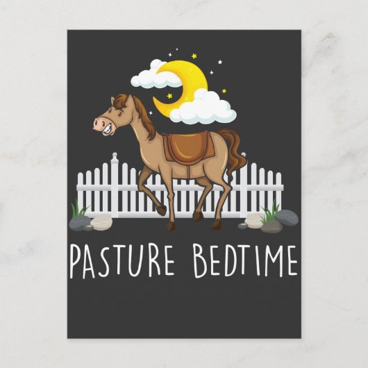 Pasture Bedtime Kinder Good Night Horse Boerderij Briefkaart (Voorkant)