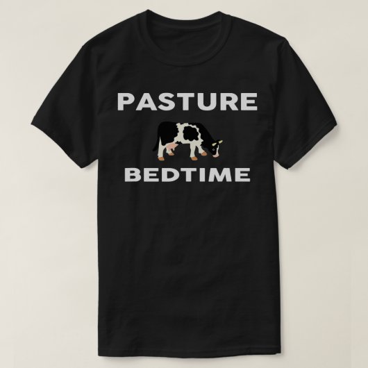 Pasture Bedtime Koe Pajamas PJ Farmer Rancher T-shirt (Design voorkant)
