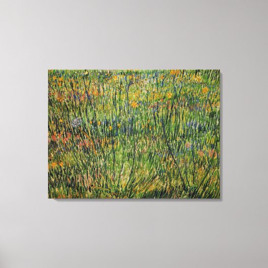 Pasture in Bloom door Vincent van Gogh Canvas Afdruk (Voorkant)