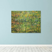 Pasture in Bloom door Vincent van Gogh Canvas Afdruk (Insitu (Houten vloer))