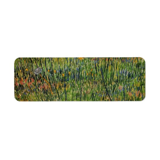 Pasture in Bloom door Vincent van Gogh Etiket (Voorkant)