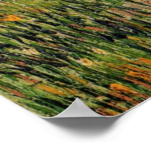 Pasture in Bloom door Vincent van Gogh Poster (Hoek)
