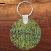 Pasture in Bloom door Vincent van Gogh Sleutelhanger (Achterkant)