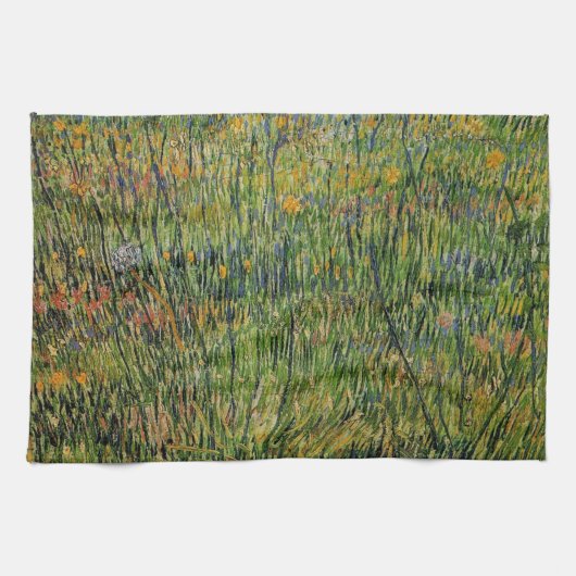 Pasture in Bloom door Vincent van Gogh Theedoek (Horizontaal)