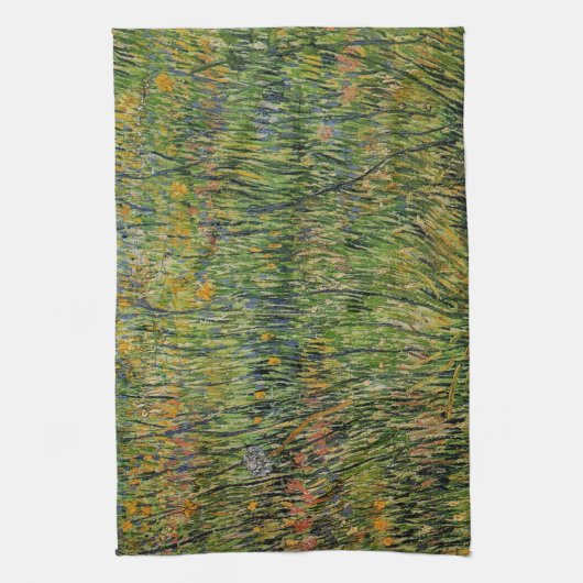 Pasture in Bloom door Vincent van Gogh Theedoek (Verticaal)