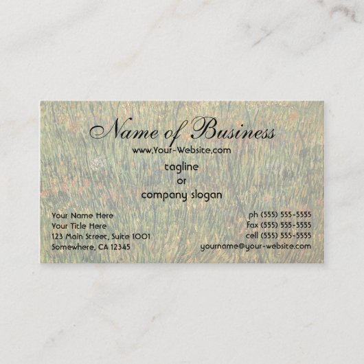 Pasture in Bloom door Vincent van Gogh Visitekaartje (Voorkant)