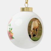Pasture kerstversiering keramische bal ornament (Links)