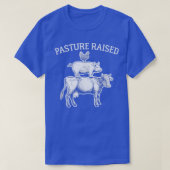 Pasture Raised Eggs Chicken Pork Organic Beef Koe T-shirt (Design voorkant)