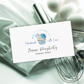 Pasty Chef Blue Cupcake Waterverf Elegant Bakkerij Visitekaartje