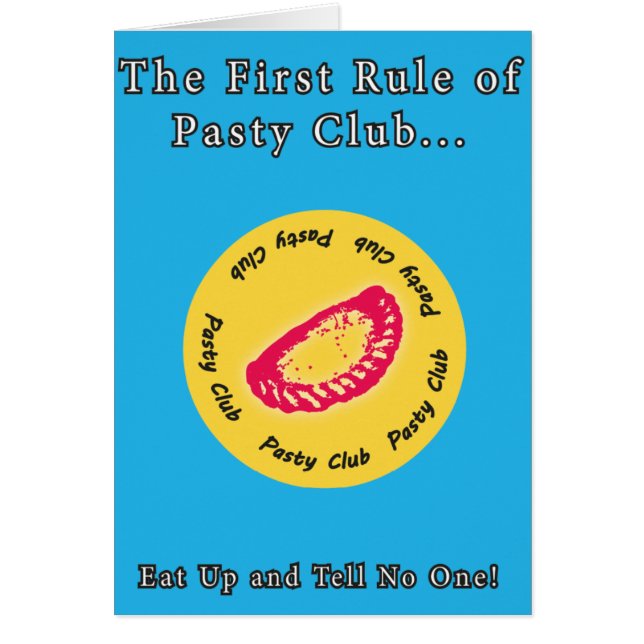 Pasty Club, iedereen houdt van een pastei. (Voorkant)
