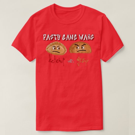 Pasty Gang Wars Ketchup vs. T-shirt (Design voorkant)