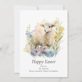 Pasvorm van paaslamp met pastels Pasen Kaart (Voorkant)