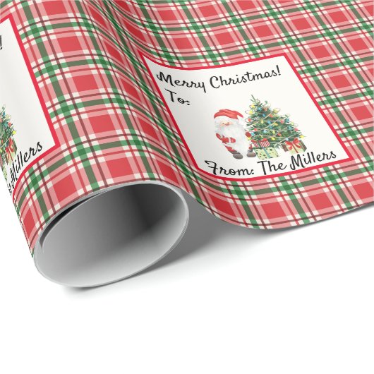 Pasvorm voor kerstrood en groene speldenkerstman cadeaupapier (Rol Hoek)