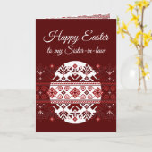 Paszuster-in-wet Oekraïense etnische borduurvrouw Kaart (Gele Bloem)