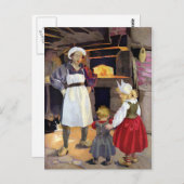 Pat-A-Cake Baker and Children Nursery Rhyme Briefkaart (Voorkant / Achterkant)