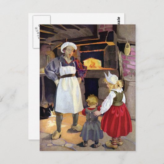 Pat-A-Cake Baker and Children Nursery Rhyme Briefkaart (Voorkant / Achterkant)