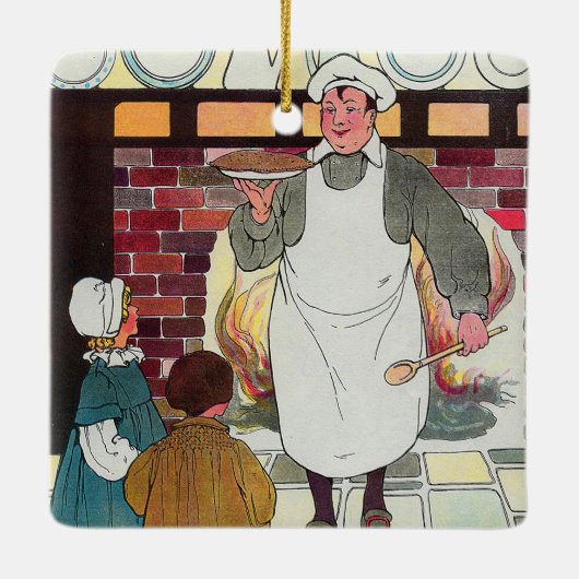 Pat-a-cake, pat-a-cake, man van Baker Keramisch Ornament (Achterkant)
