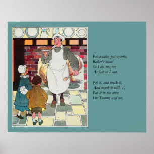 Pat-a-cake, pat-a-cake, man van Baker Poster