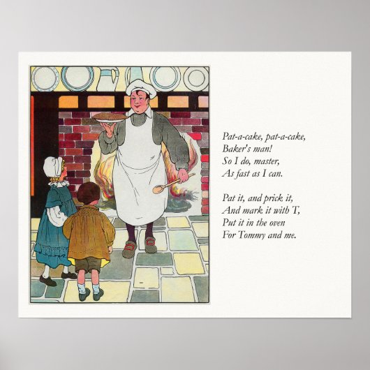 Pat-a-cake, pat-a-cake, man van Baker Poster (Voorkant)
