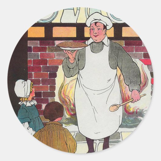 Pat-a-cake, pat-a-cake, man van Baker Ronde Sticker (Voorkant)