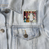 Pat-a-cake, pat-a-cake, man van Baker Vierkante Button 5,1 Cm (In situ)