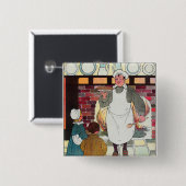 Pat-a-cake, pat-a-cake, man van Baker Vierkante Button 5,1 Cm (Voorkant /achterkant)