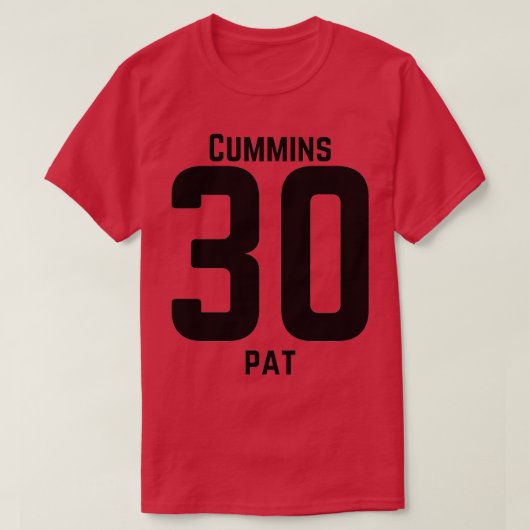 Pat Cummins 30 Australian Cricket T-shirt (Design voorkant)