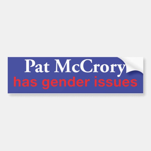 Pat McCrory Heeft Geslachtsproblemen Bumpersticker (Voorkant)