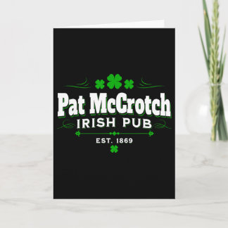 Pat Mccrotch Ierse humor noviteit St. Patrick's Da Kaart