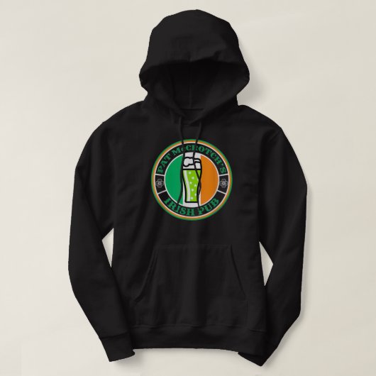 Pat McCrotchs Irish Pub Green Beer St Patricks Hoodie (Design voorkant)