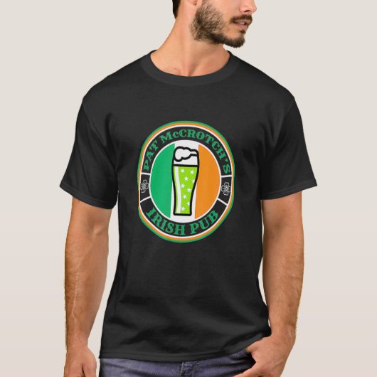 Pat Mccrotchs Irish Pub Green Beer St Patricks T-shirt (Voorkant)