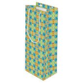 Pat Mosaic Gift Bag Wijn Cadeautas (Voorkant Gekanteld)