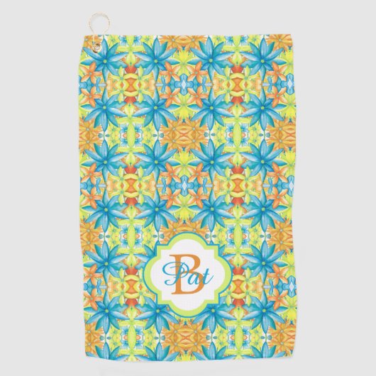 Pat Mosaic Golf Towel Golfhanddoek (Voorkant)