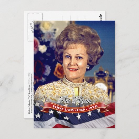 Pat Nixon, First Lady of the U.S. Briefkaart (Voorkant / Achterkant)