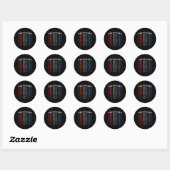 Pat op 4 juli ronde sticker (Vel)