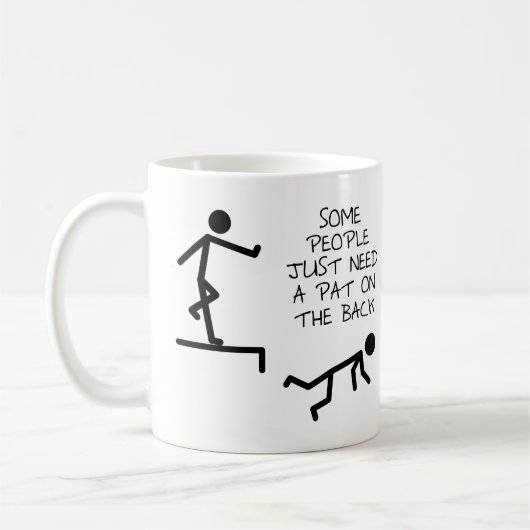 Pat op Back Funny Mug Koffiemok (Links)