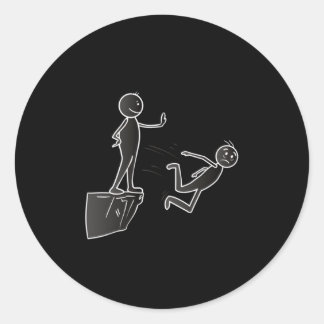 Pat op de achterkant ronde sticker